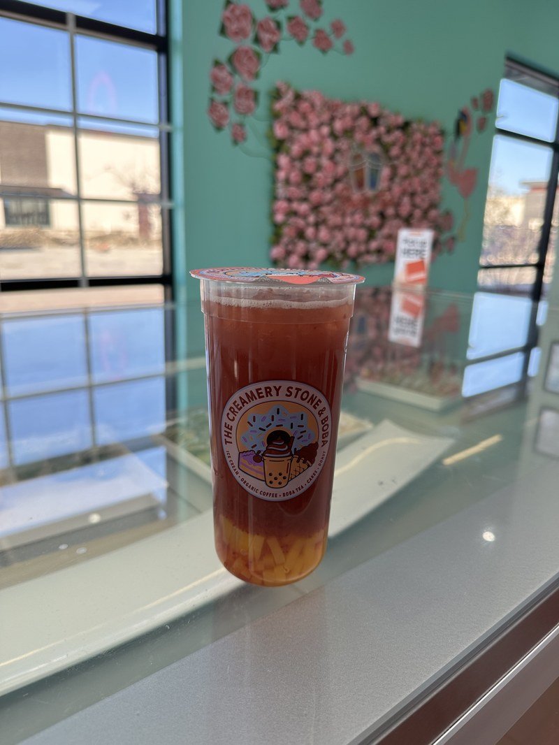 Strawberry Green Tea Boba